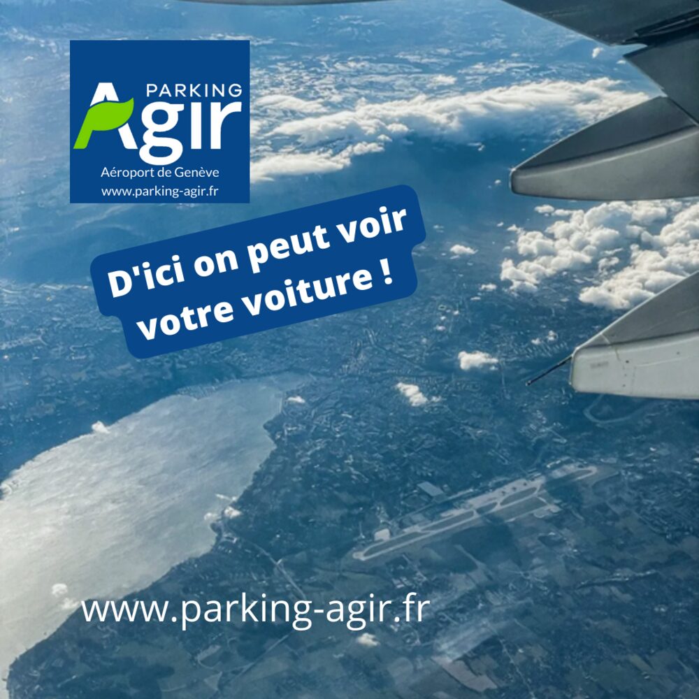 Vue depuis l’avion au-dessus de Genève